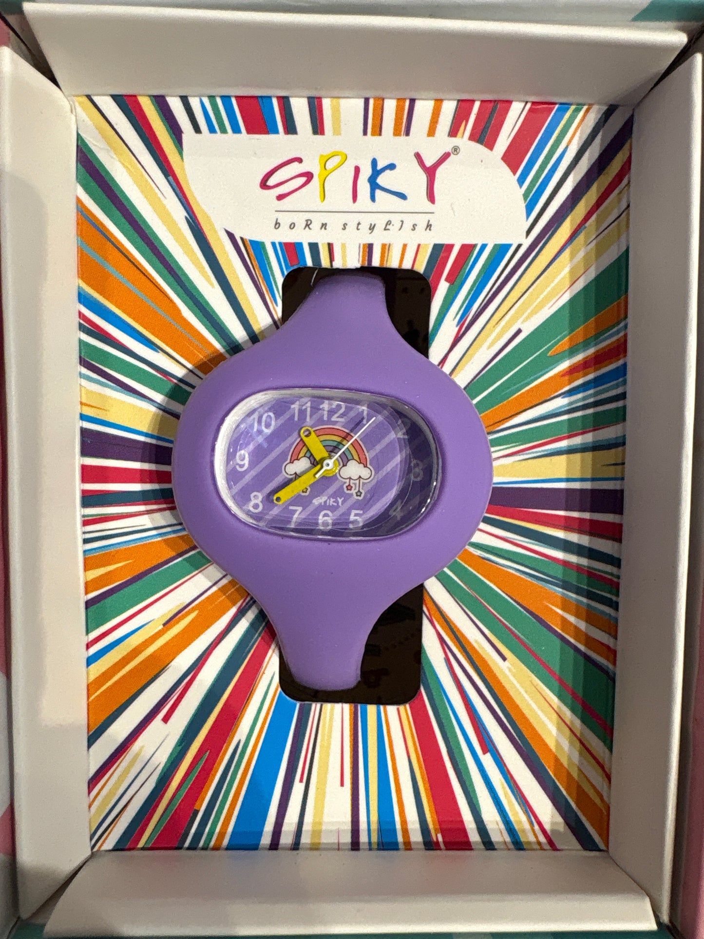 Spiky Alien Kids Analog Watch with Rainbow Printed Dial