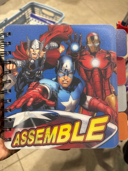 Avengers Assemble Spiral Tabbed Notebook – Marvel Superhero Diary for Kids