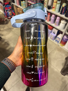Glossy Shaded Motivational Time Marker Plastic Bottle – 3-in-1
