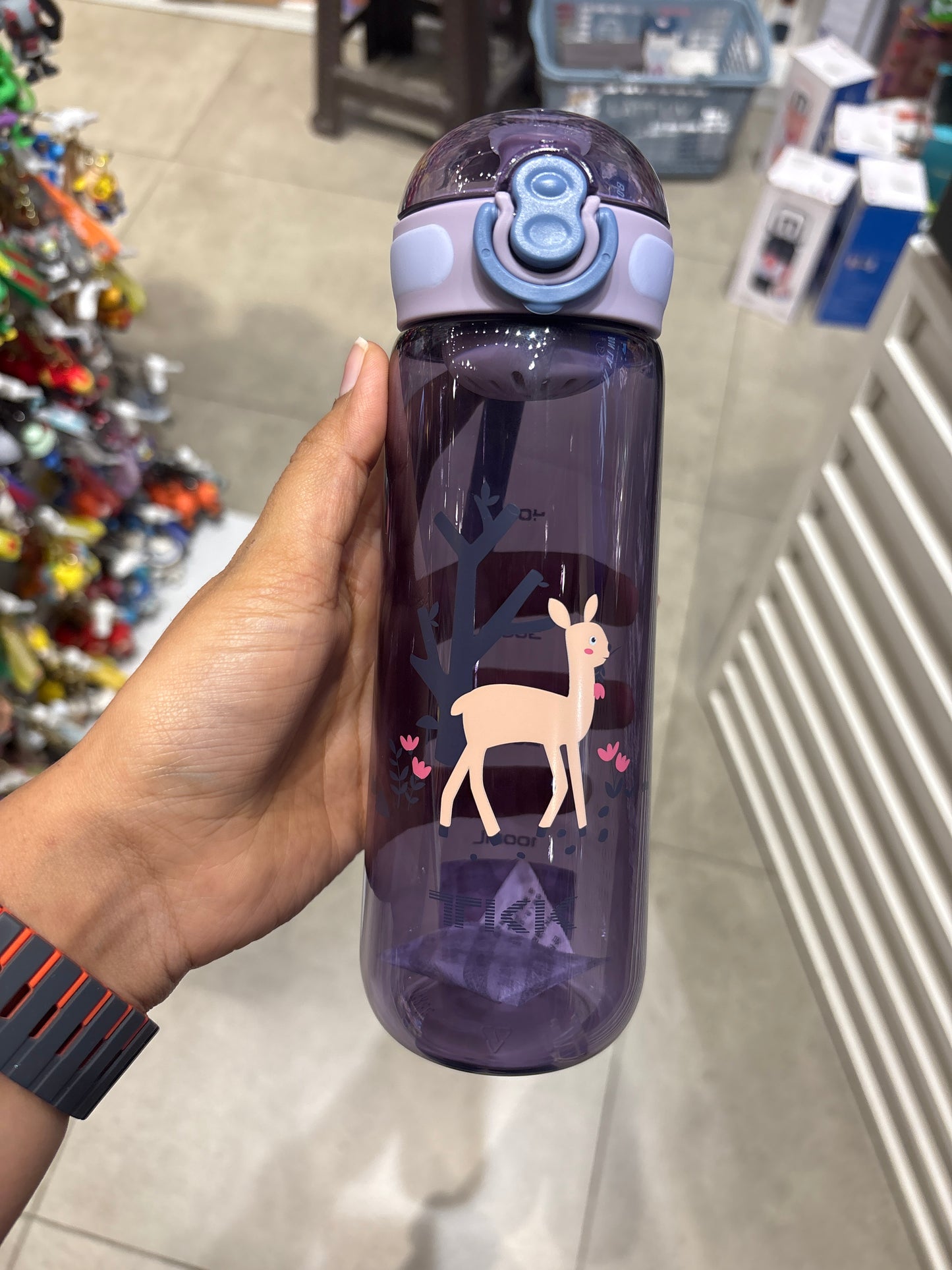 BPA Free Push Button Plastic Sipper Bottle - 550ml