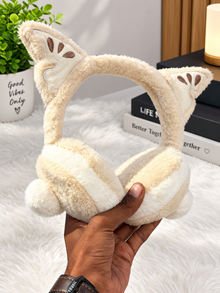 Cute Rabbit Folding Ear Muffs – Soft Plush Winter Wear
