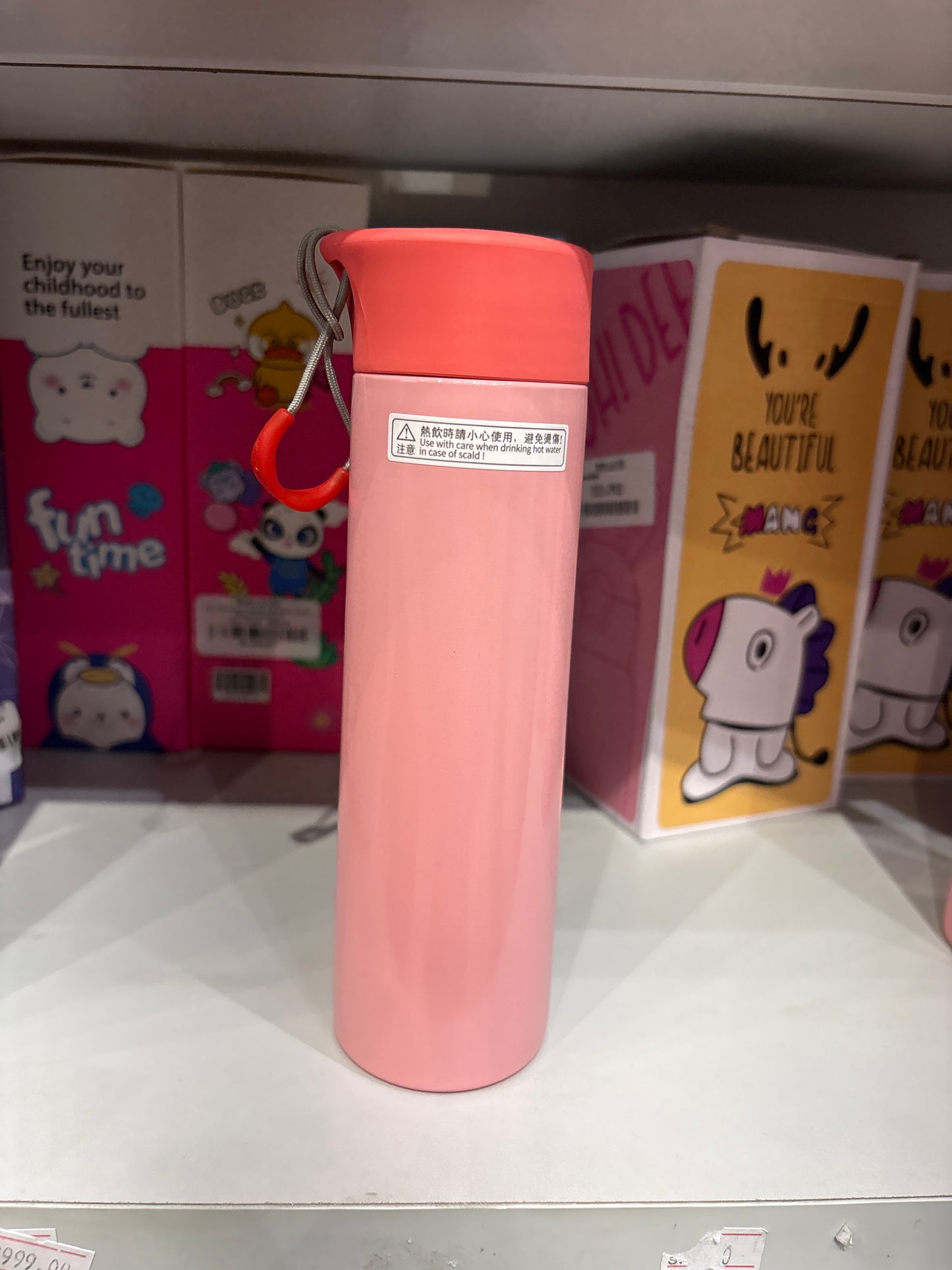 Bianli Insulated Stainless Steel Bottle 250ml in Pink