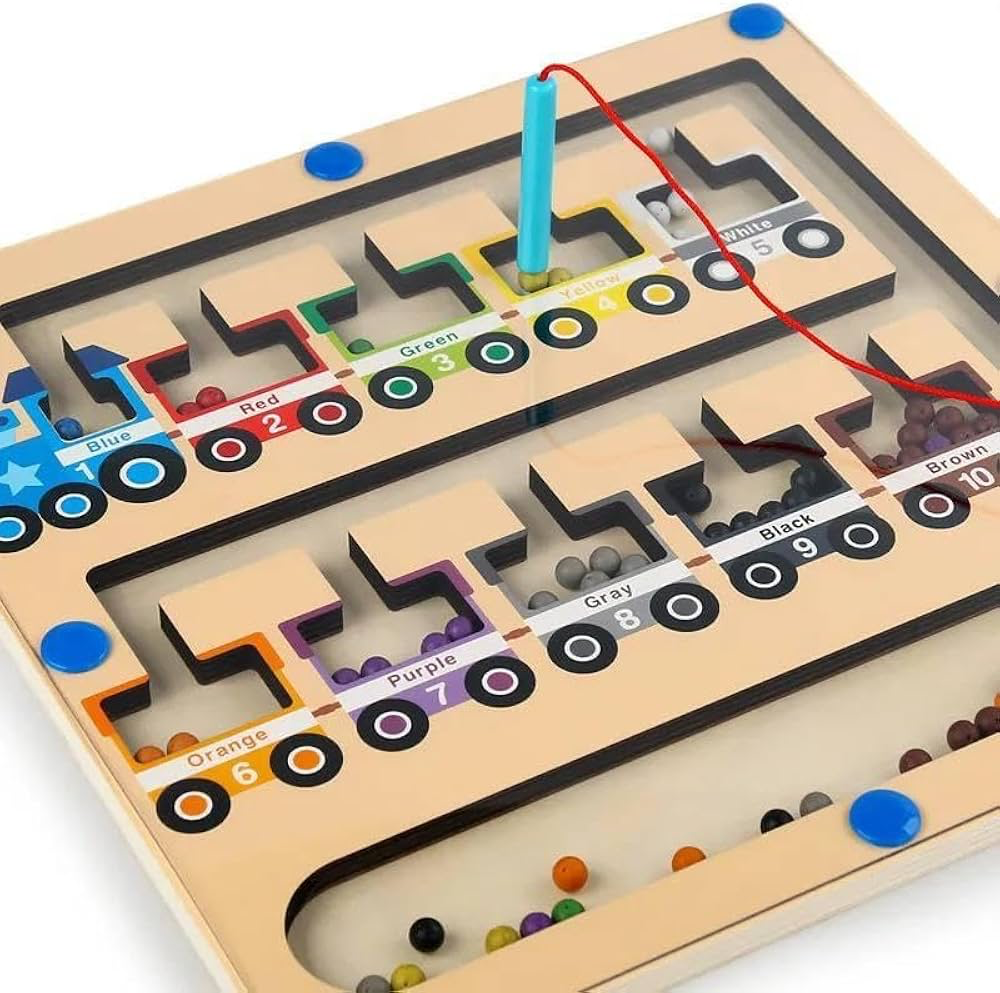 Magnetic Train Color Maze Board Game