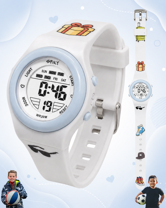 Spiky Spkeva50 Round Digital Sports Watch for Kids