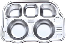 Bus Shaped Stainless Steel Divided Food Plate