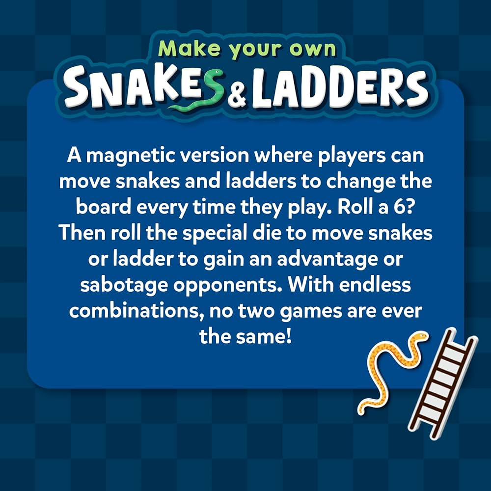 Skillmatics Classics Make Your Own Magnetic Snakes and Ladders