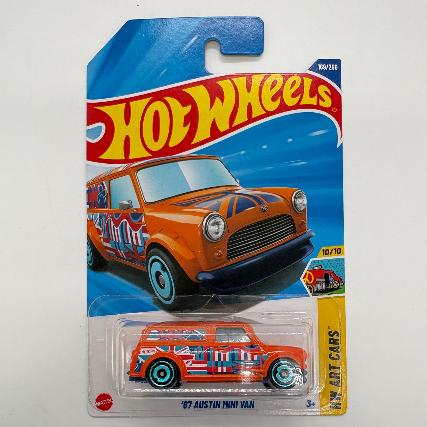 Hot Wheels 1:64 Die-Cast Set of 4 - 67 Austin Mini Van, 71 Lamborghini Miura SV, Decidedly Go, Haulerback