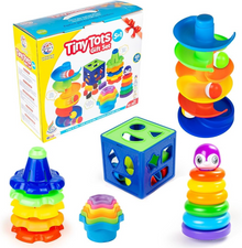 Ratna's Tiny Tots 5-in-1 Montessori Gift Set – 48 Pcs for Toddlers 12-36 Months