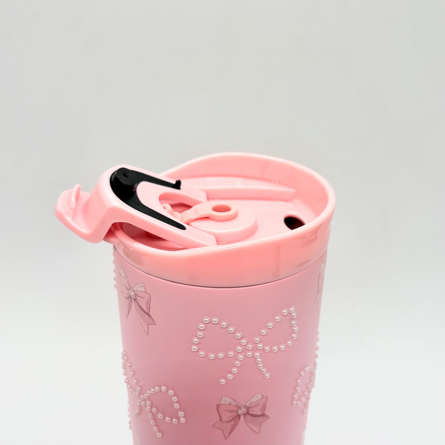 Sitarayuri Pearl Insulated Tumbler with Bow Charm and Handle