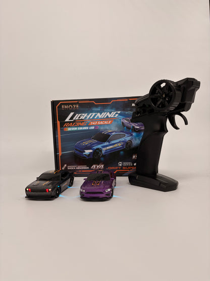 Lightning Fast 1:43 Remote Control Drift Car with 7 Color LED
