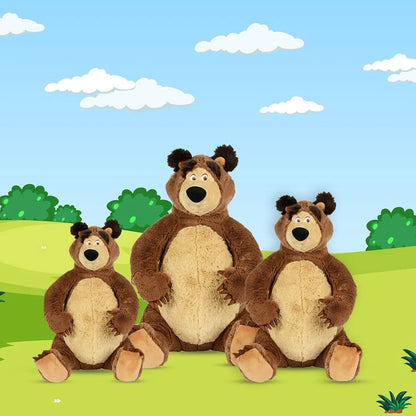 Masha and the Bear Simba Plush Soft Teddy Bear for Kids | (30cm, Brown)