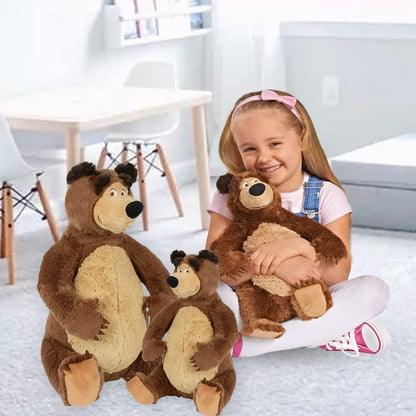 Masha and the Bear Simba Plush Soft Teddy Bear for Kids | (30cm, Brown)