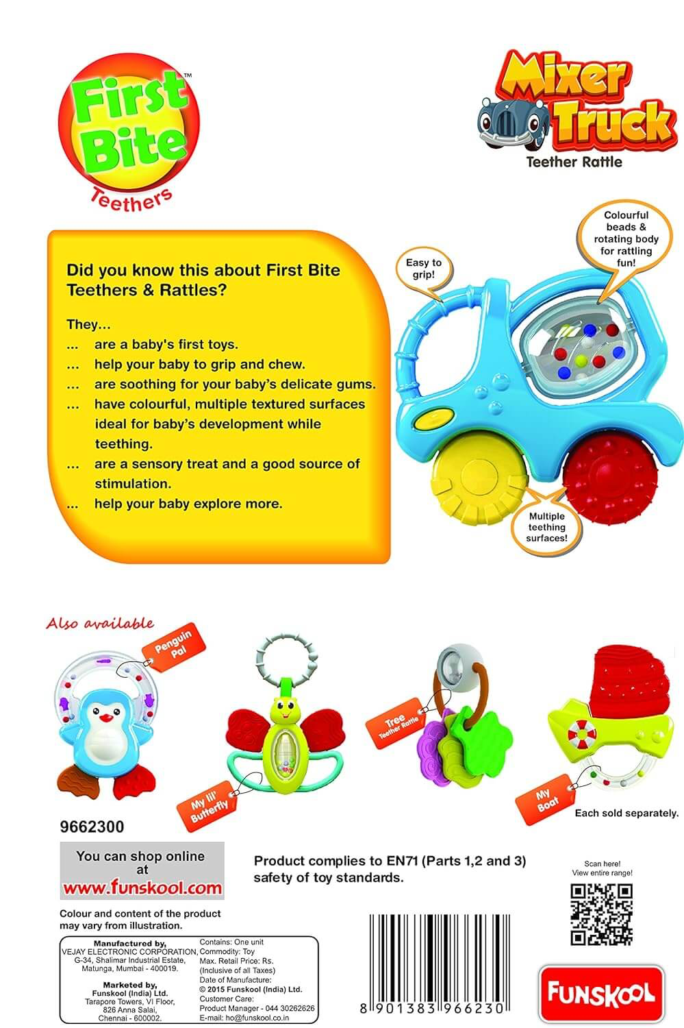 Giggles Truck Teether Rattle