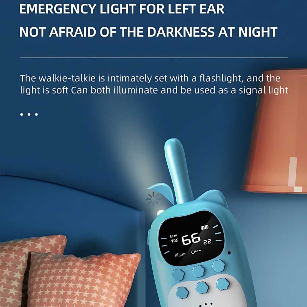 Children Intercom Walkie-Talkie Toy Set with Emergency Light (Pair)