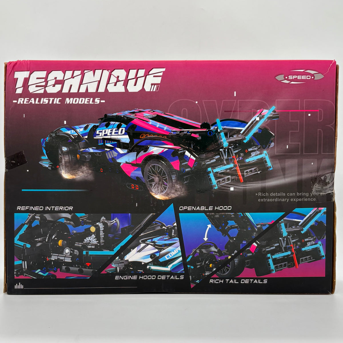 Technique 1:14 Scale Racing Car Building Blocks Set – 1037 Pcs