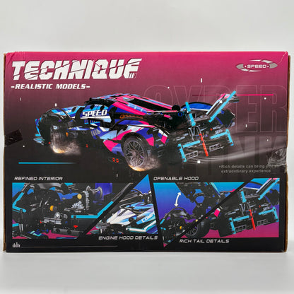 Technique 1:14 Scale Racing Car Building Blocks Set – 1037 Pcs