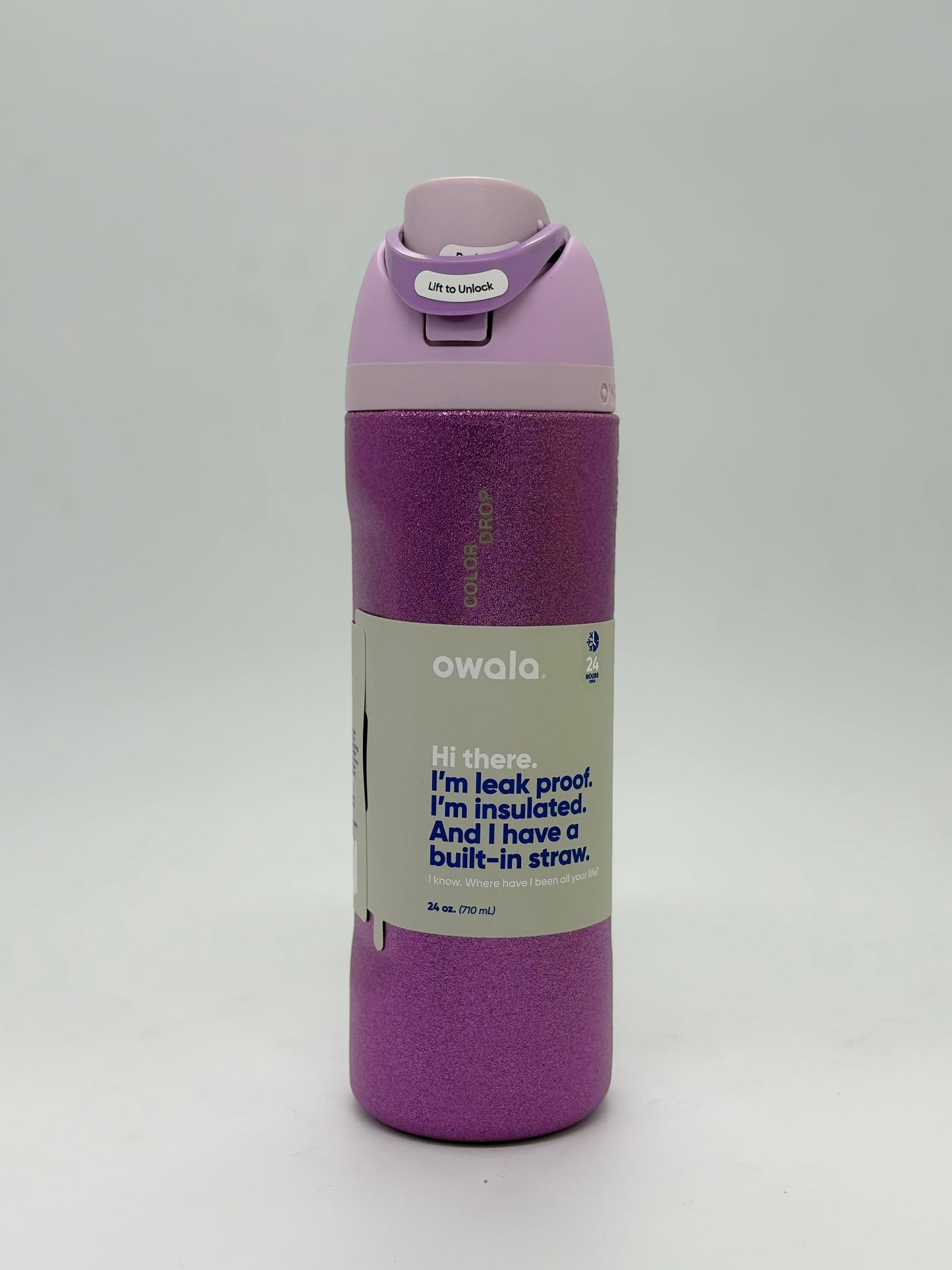 Owala FreeSip Insulated Stainless Steel Water Bottle with Straw for Sports and Travel, BPA-Free, 24-Ounce 710ml