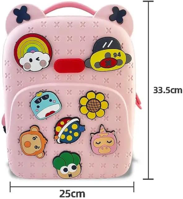 Kawaii Ku 3D Character Kids School Backpack with Badges