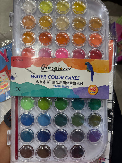 Giorgione 48 Colours Solid Watercolor Cake Set