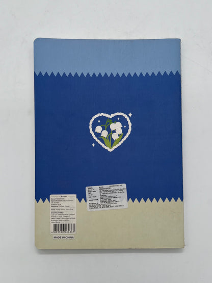 Klein Blue Lily of the Valley B5 Sewn Notebook – Flower Theme