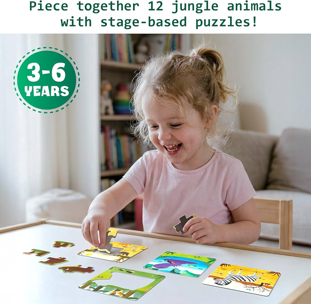 Super Play Jungle Animal Puzzle Set