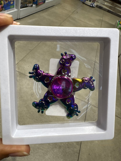 Metal Fancy Fidget Spinner Premium Rainbow Chrome Spinner in Display Box