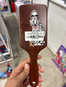 Fashion Girl Wooden Paddle Hair Brush