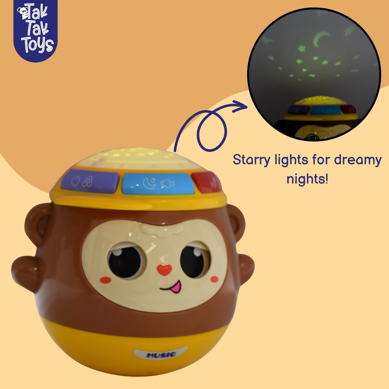 Nubo Jungle Beats Musical Monkey Tumbler Toy