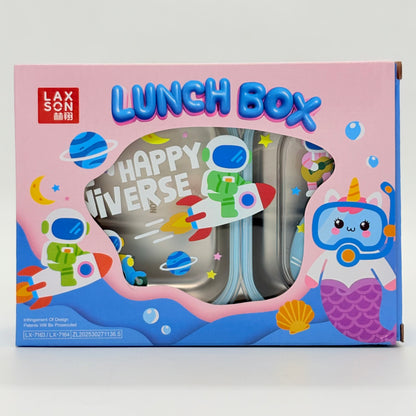 Happy Steel Lunch Box with 2 Compartment