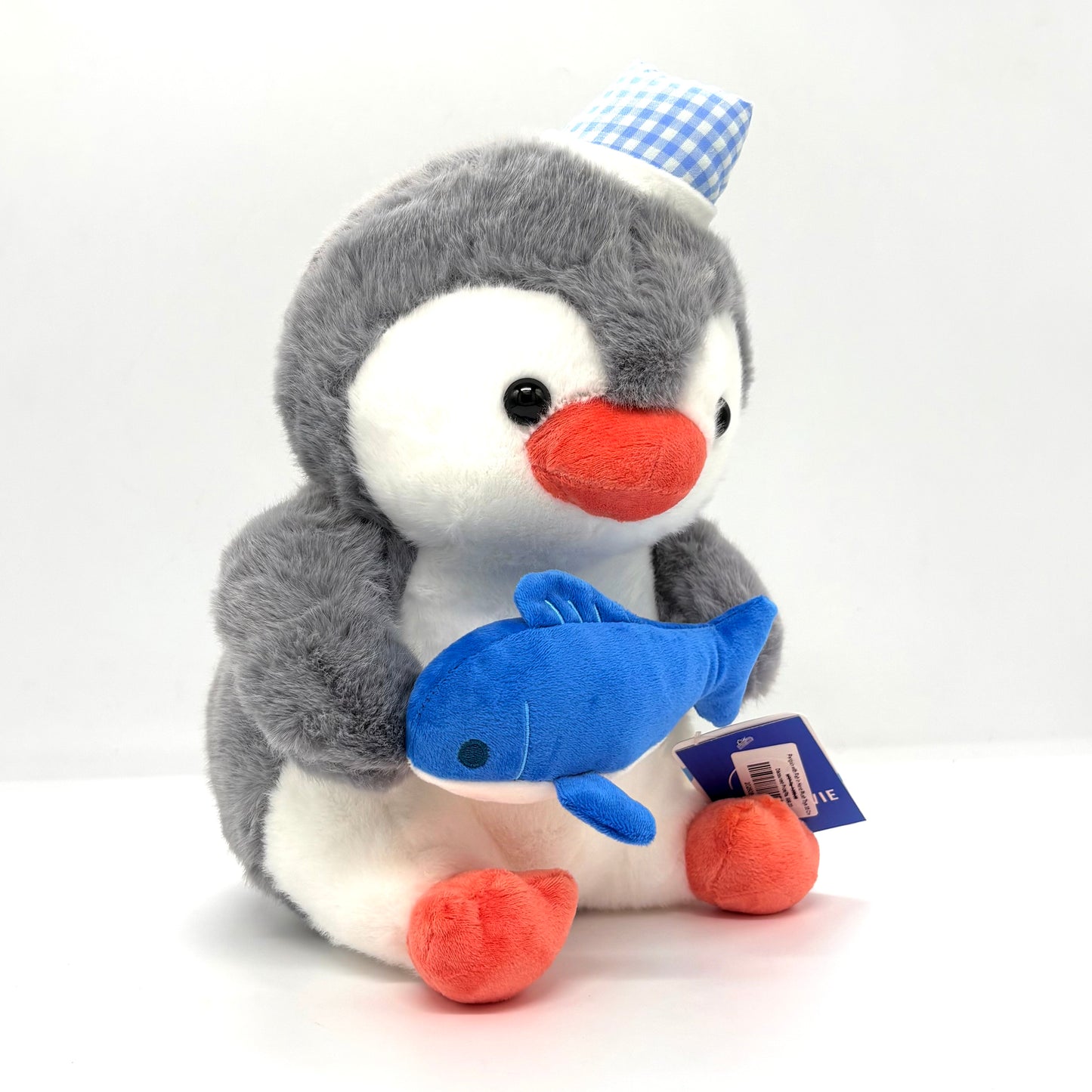 Penguin with Fish in Hand Plush Toys 33 Cm
