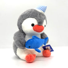 Penguin with Fish in Hand Plush Toy 33cm