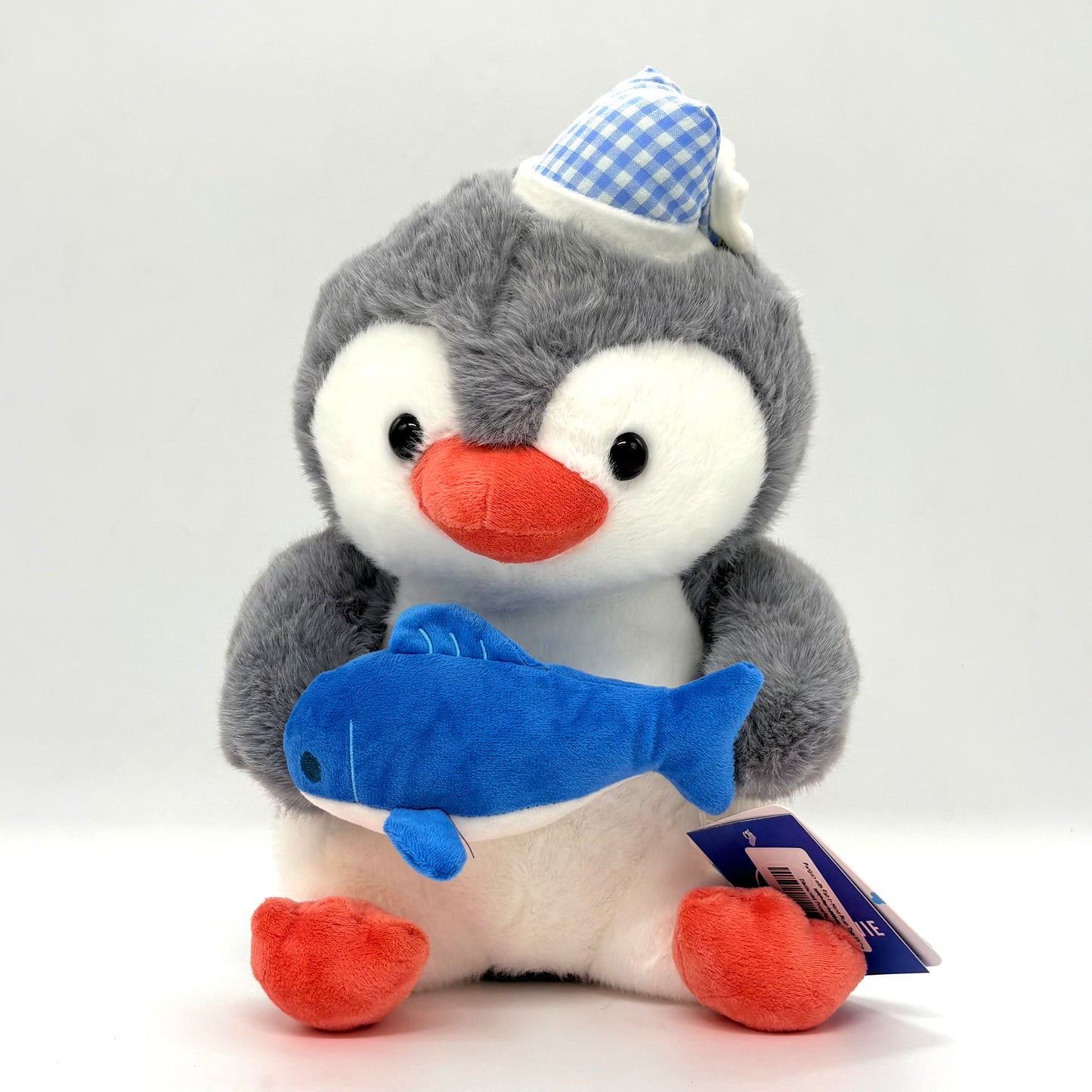 Penguin with Fish in Hand Plush Toys 33 Cm