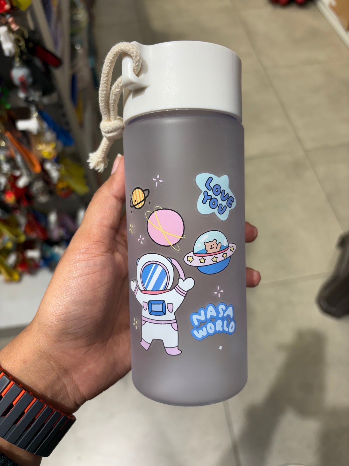 500ML PRINTED FLORAL PLASTIC BOTTLE