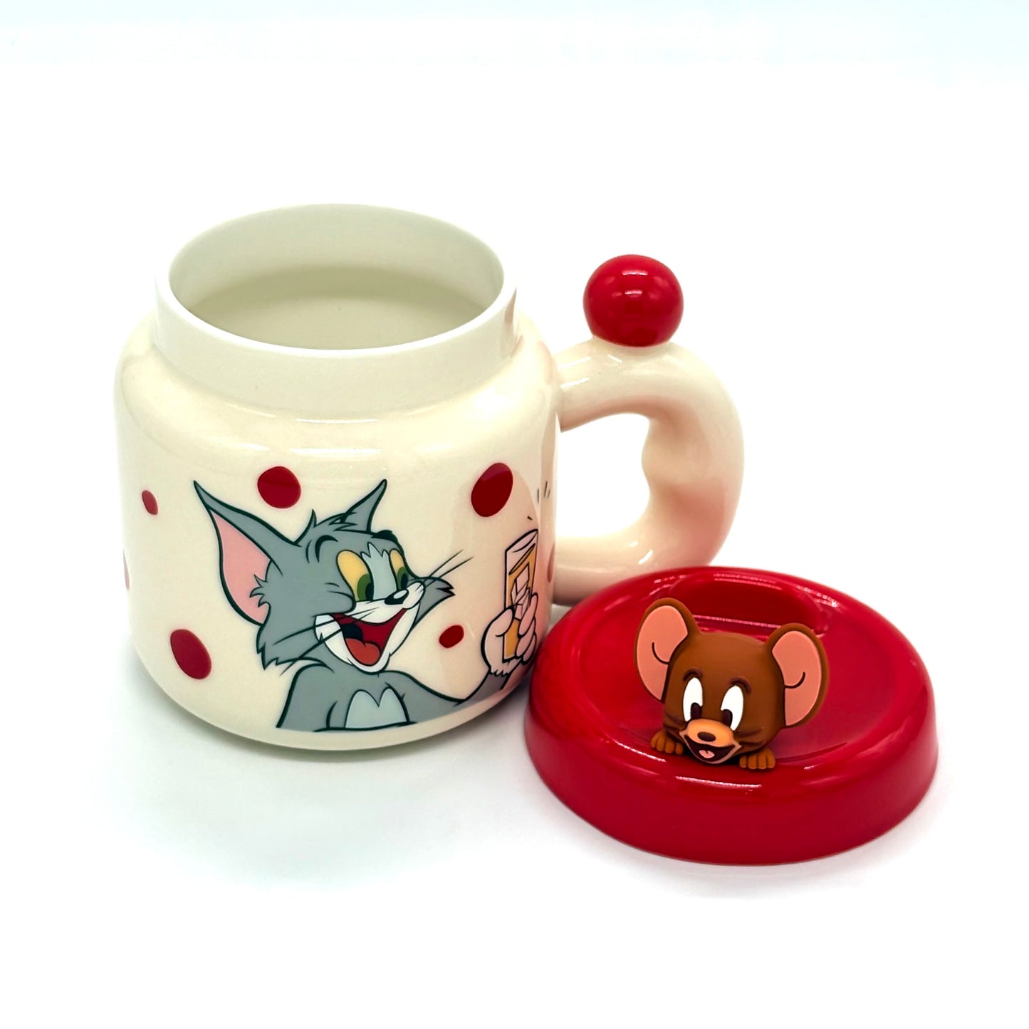 Tom and Jerry Ceramic Mug with Character Topper Lid