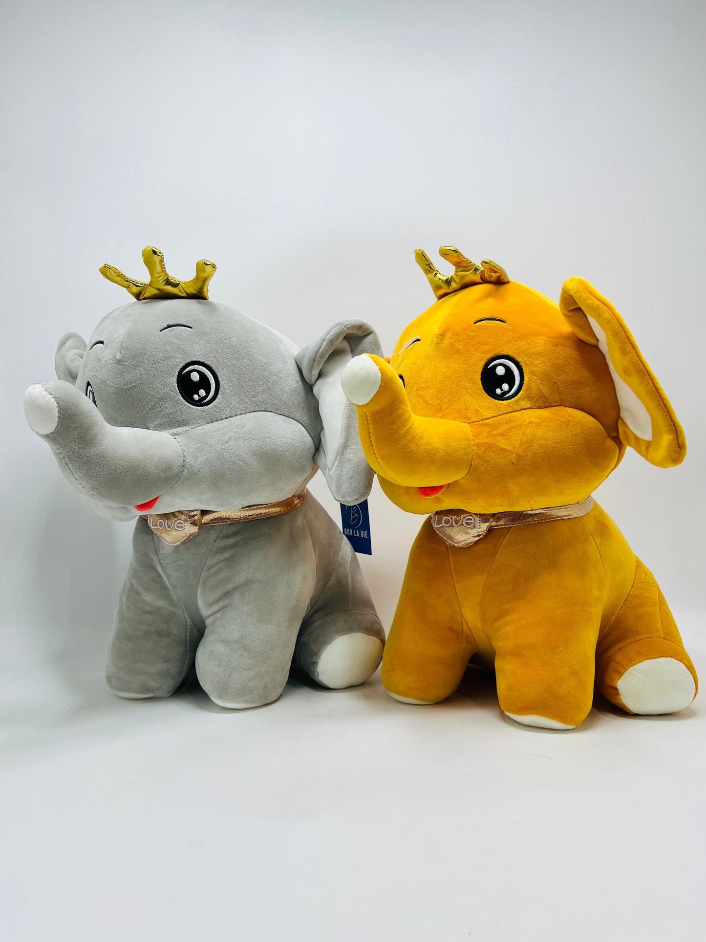 Elephant with Crown 49 cm Soft Toy