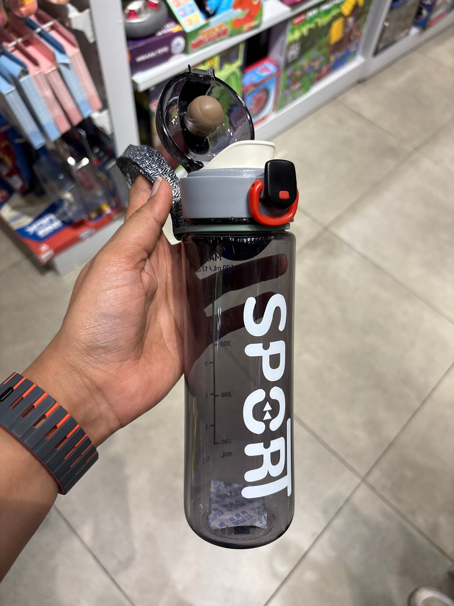 Sport Flip-Top Plastic Water Bottle 500ml