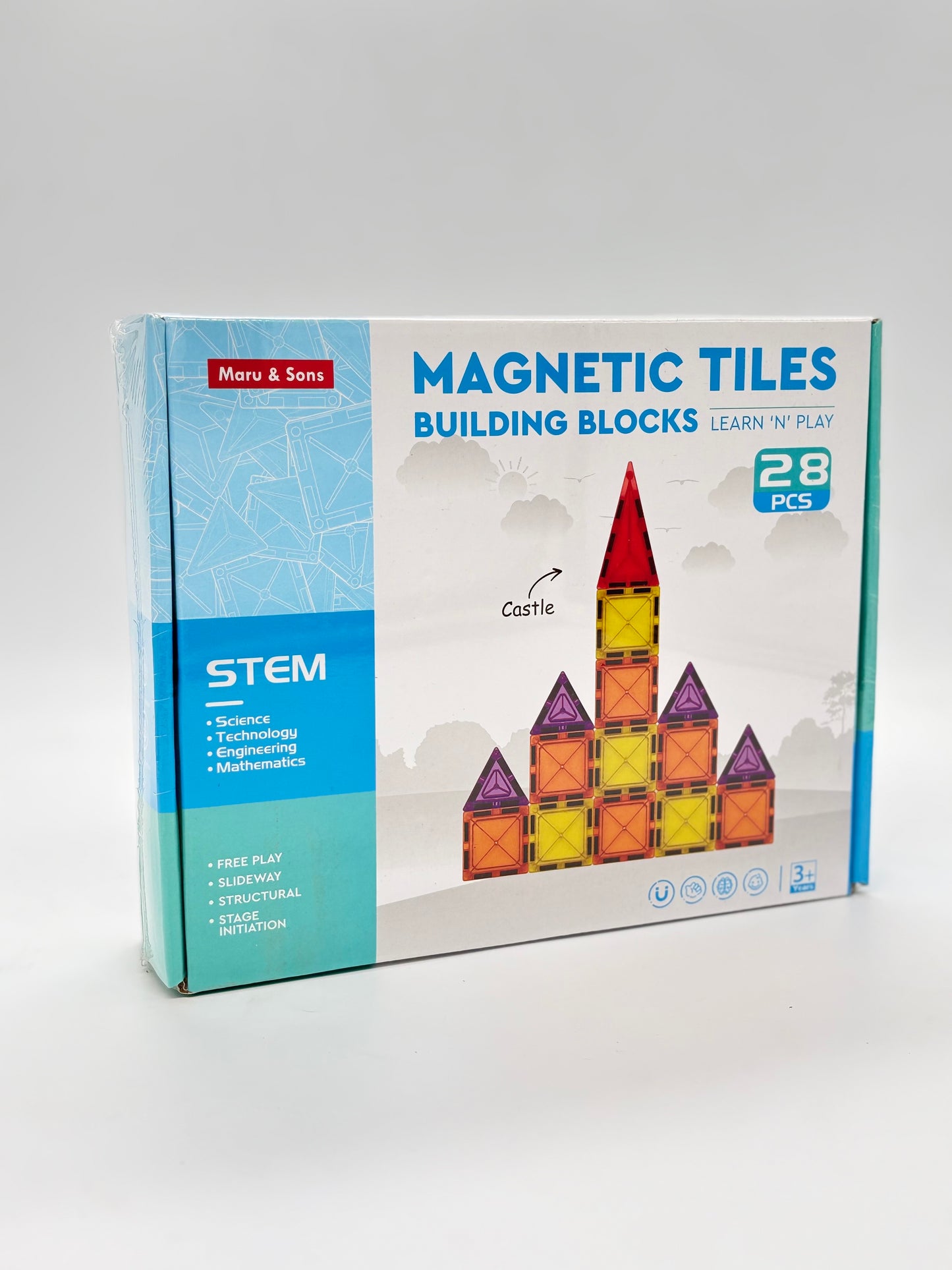 Magnetic Tiles, Building Blocks, 28 pcs