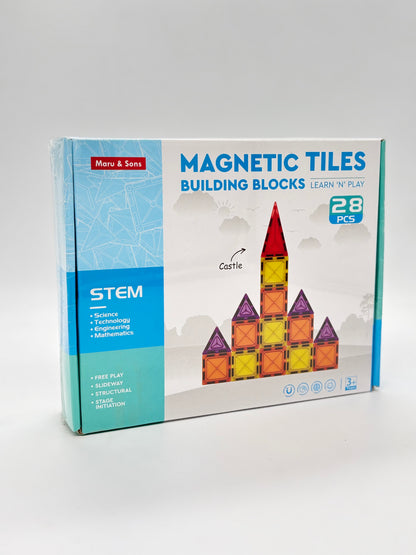 Magnetic Tiles, Building Blocks, 28 pcs