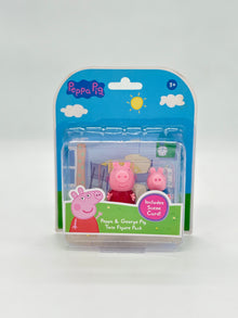 Peppa Pig and George Pig Twin Figure Pack with Scene Card