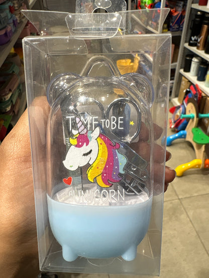 Unicorn Kids Manicure Set with Cute Bathtub Holder
