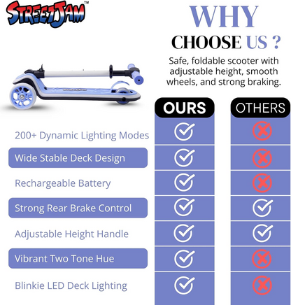 StreetJam Blinkie LED Deck Kids Scooter