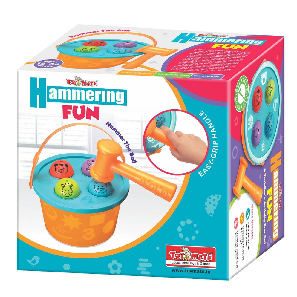 Toymate Hammering Fun – Ball Hammer Activity Toy with Animal Balls Ages 18–36 Months