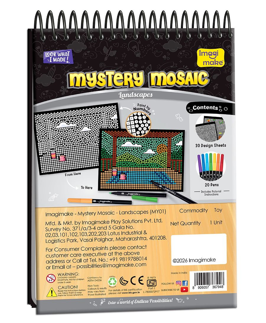 Imagimake Mystery Mosaic Landscapes-20Pens