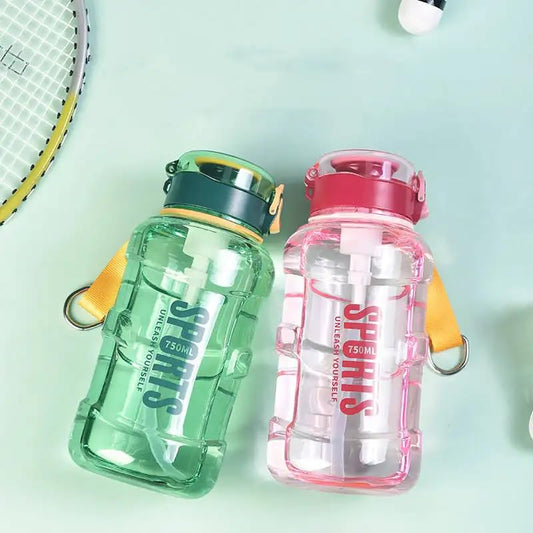 Plastic Water Bottle Portable Sports Water Bottle Cup Travel Camp Outdoor Water 750ml