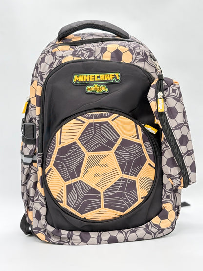 Smiggle Minecraft Football Print School Backpack 40cm