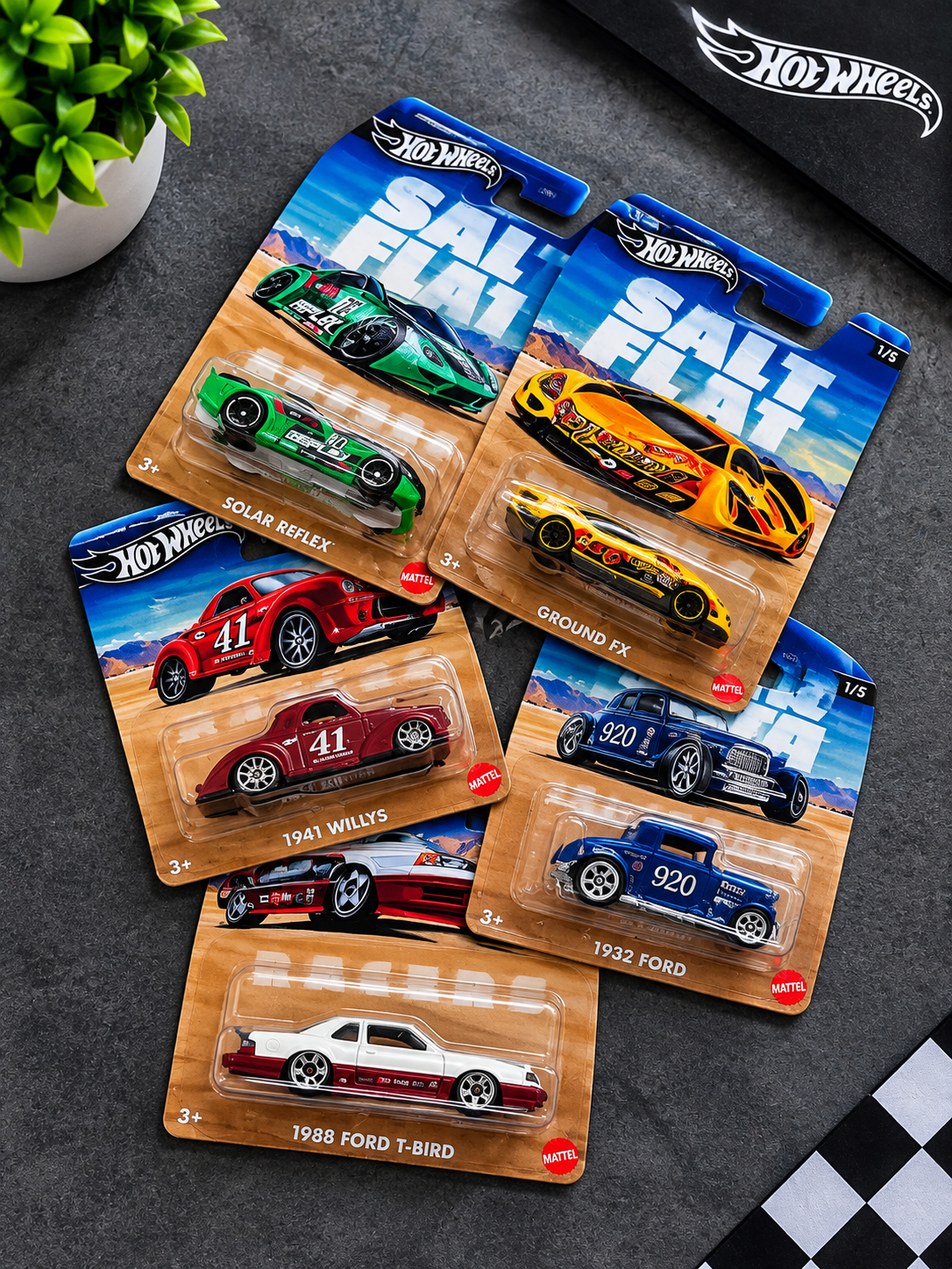 Hot Wheels Silver Series Salt Flat Racers Die-Cast Car - HRT81
