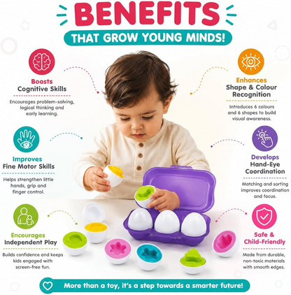 Toymate Smarty Eggs Matching Puzzle Set.