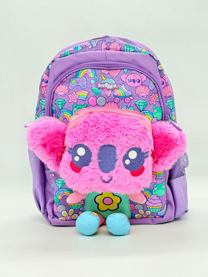 Smiggle Purple Soft Phurr Junior School Bag