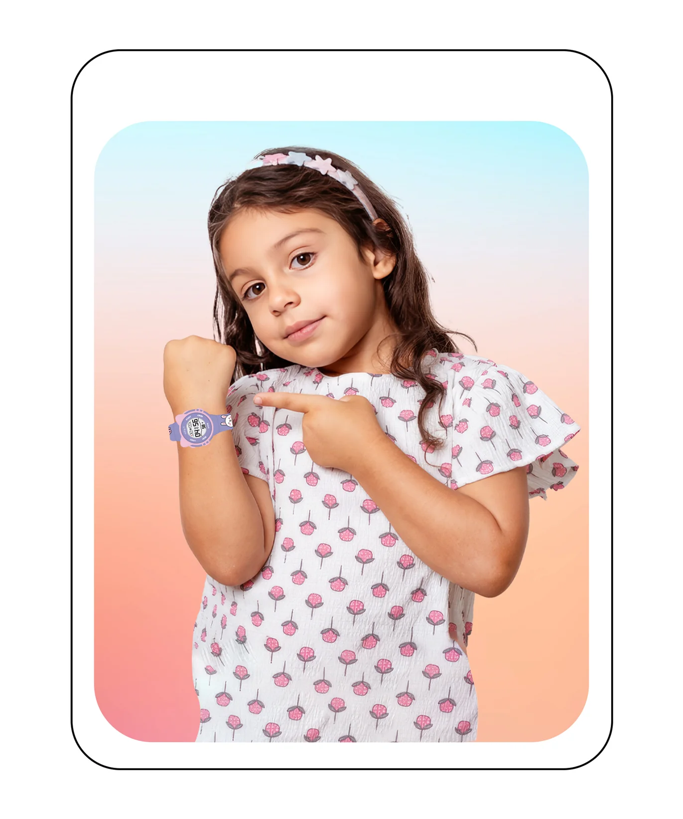 Spiky Spkeva17 Round Cat Shaped Digital Watch