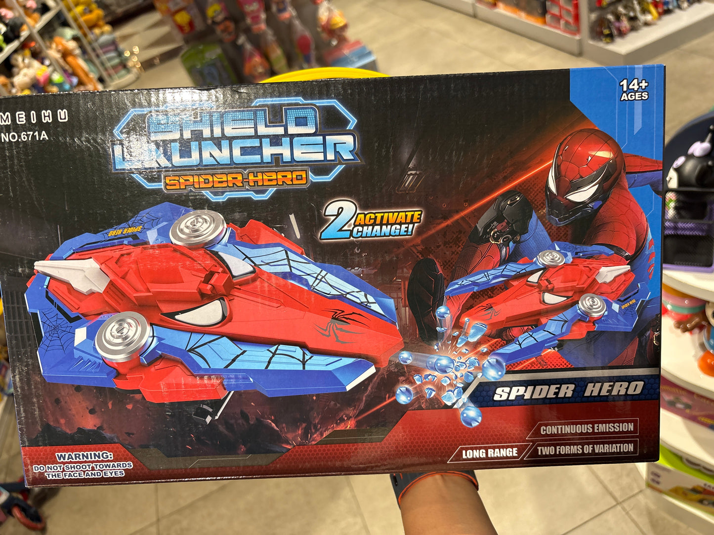Shield Launcher Spiderman with Water Bullet